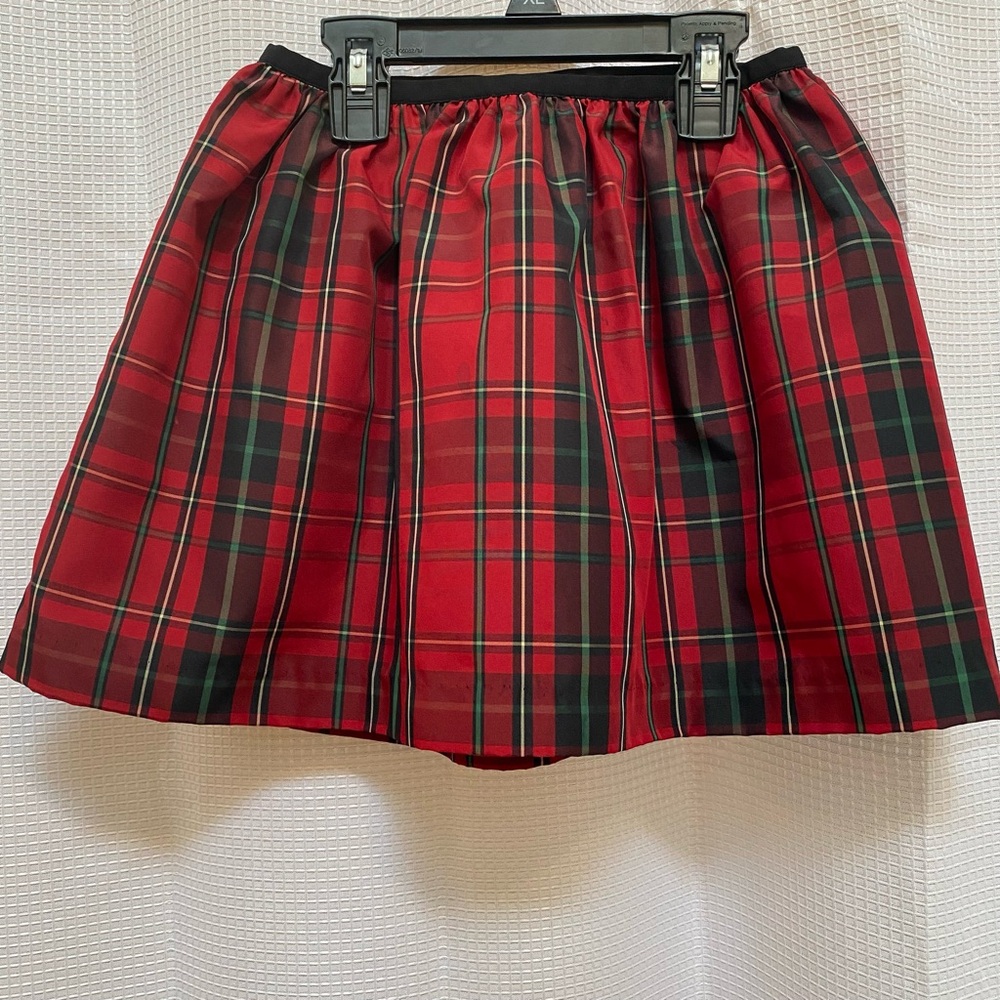 Kids POLO RALPH LAUREN Tartan Plaid A-Line Pull On Lined Skirt Size 6X